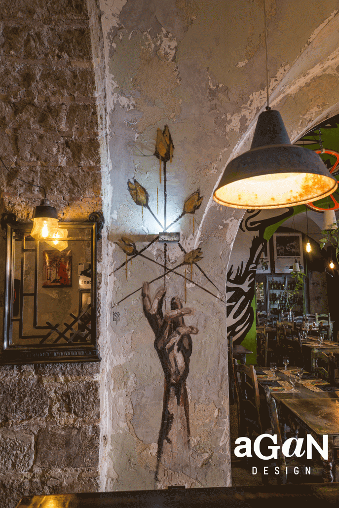 ILLUMINAZIONE-INDUSTRIAL-STYLE---RISTORANTE-PERUGINI TERRACINA LATINA