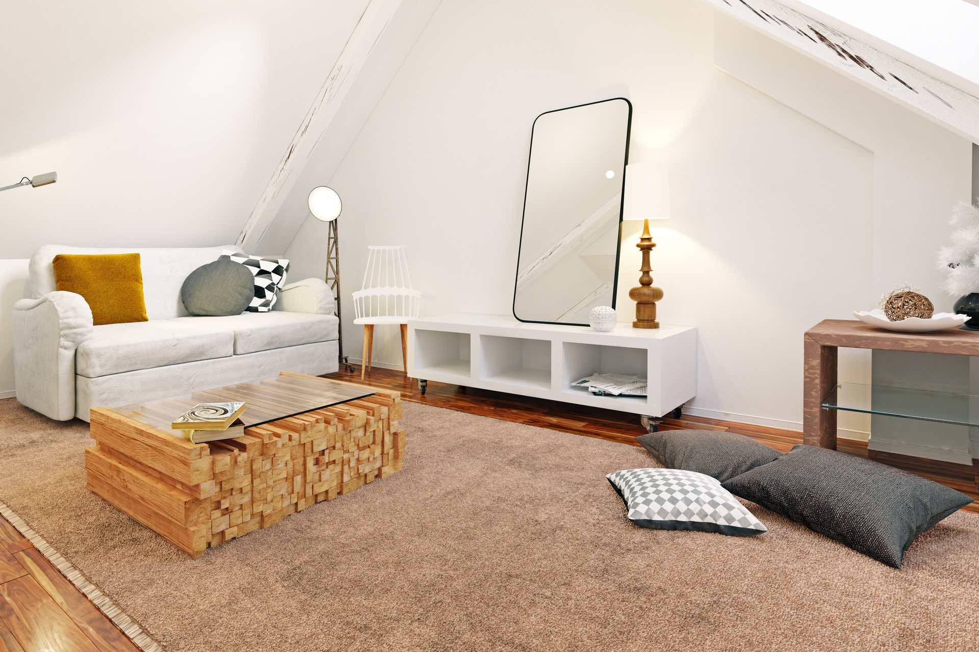 modern attic interior